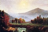 Thomas Cole Canvas Paintings - A View in the United States of America in Autumn